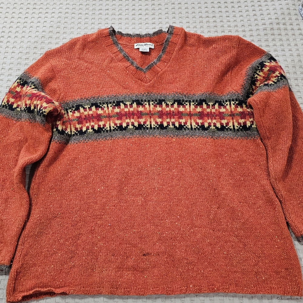 Vintage Eddie Bauer Wool Blend Sweater In Size Medium - Picture 4 of 10